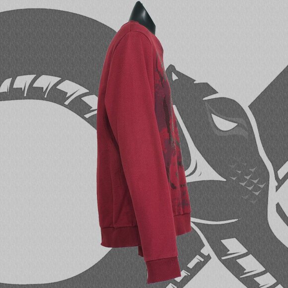 Versace Jeans Crewneck Sweatshirt Authentic Tiger Graphic Men's Medium Red - Picture 4 of 8